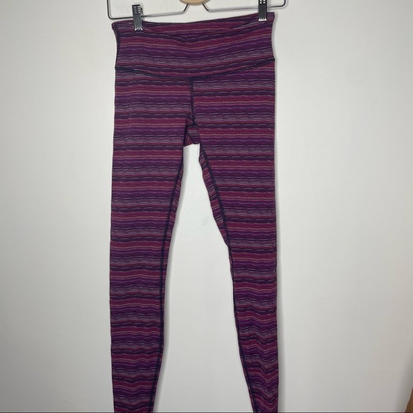 Lululemon Wunder Under Pants Leggings Space Dye Twist Regal Plum Size 6 - Picture 5 of 10
